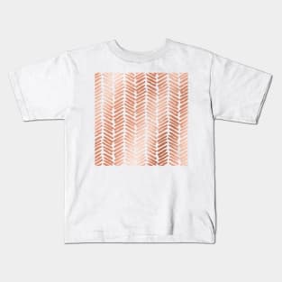 Rose gold chevron Kids T-Shirt